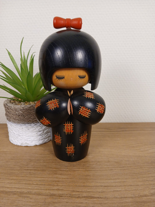 Vintage creative kokeshi made by Miyashita Hajime (1940-)