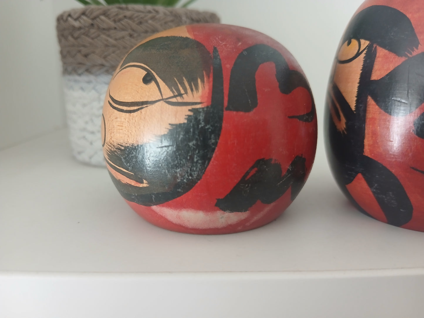 Vintage set Daruma kokeshi