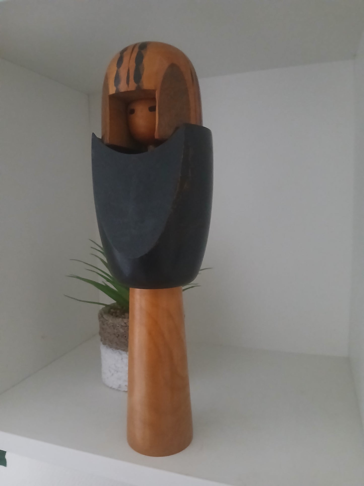 Rare Vintage Creative Kokeshi by renowned artisan Ikuyoshi Yokozuka