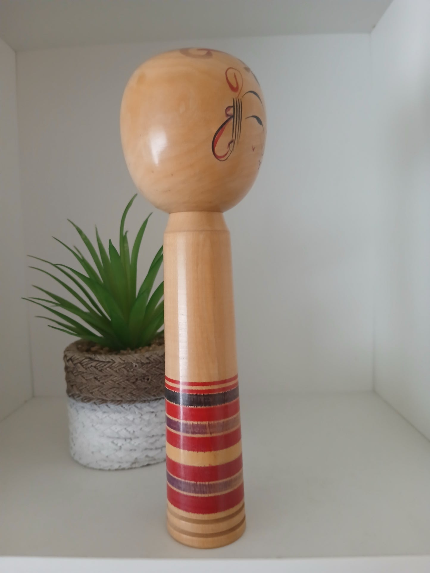 Vintage traditional Yajiro Kokeshi by Sato Yoshiaki -with rattle in the head