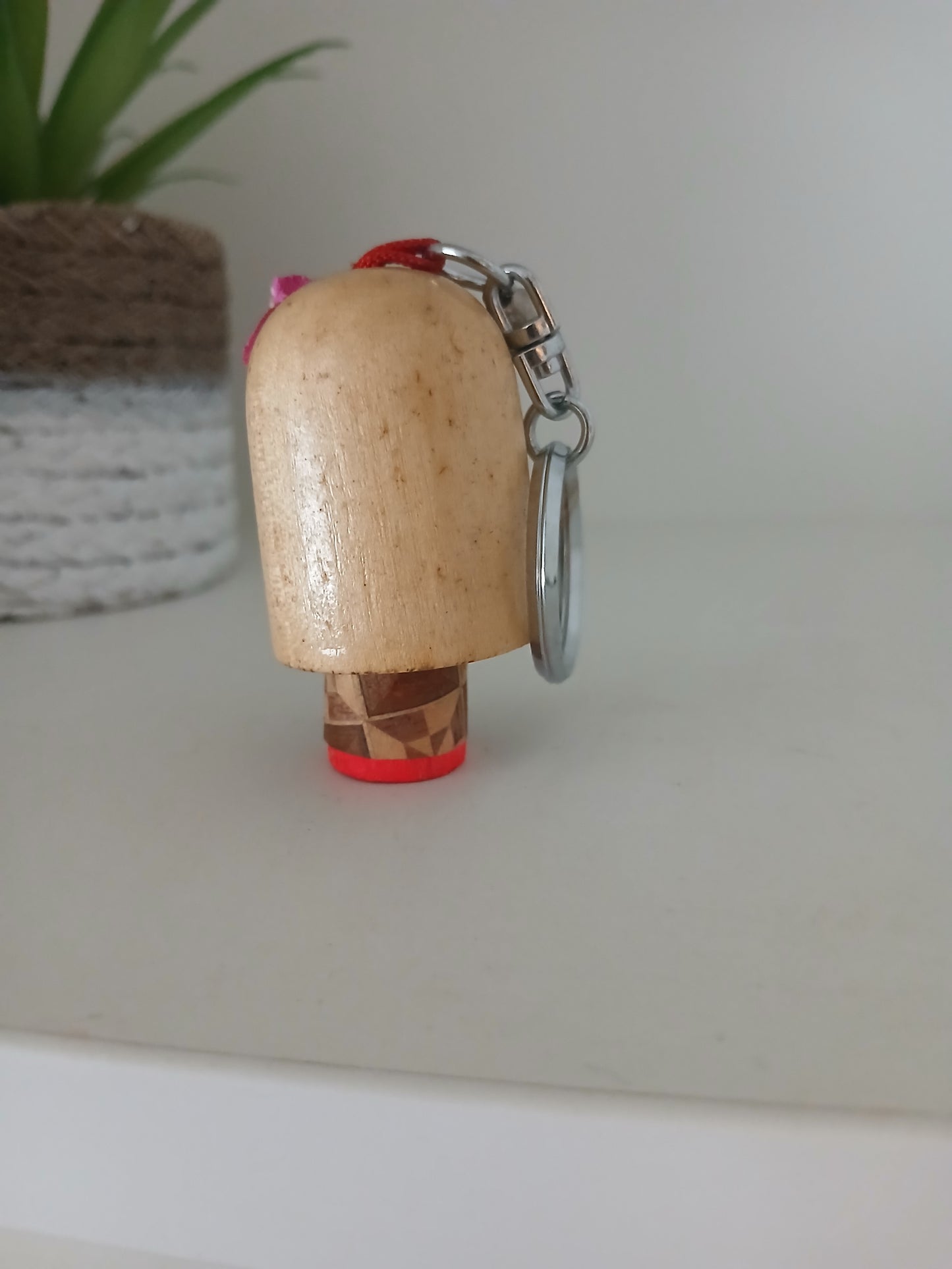Vintage key ring kokeshi