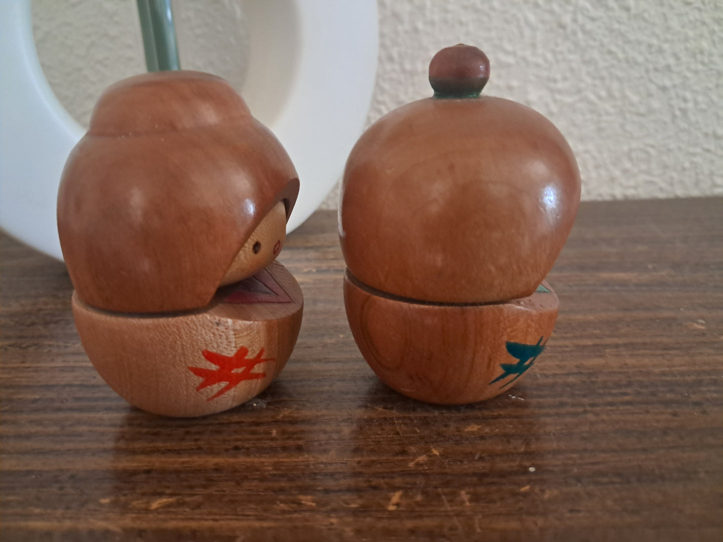 Vintage set off creative kokeshi by Masashi Takeda (1930-2015)