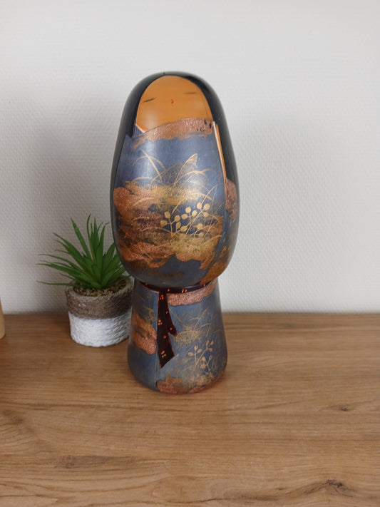 Vintage Sosaku Kokeshi by Sekiguchi Toa (1942-) - Dated 1993