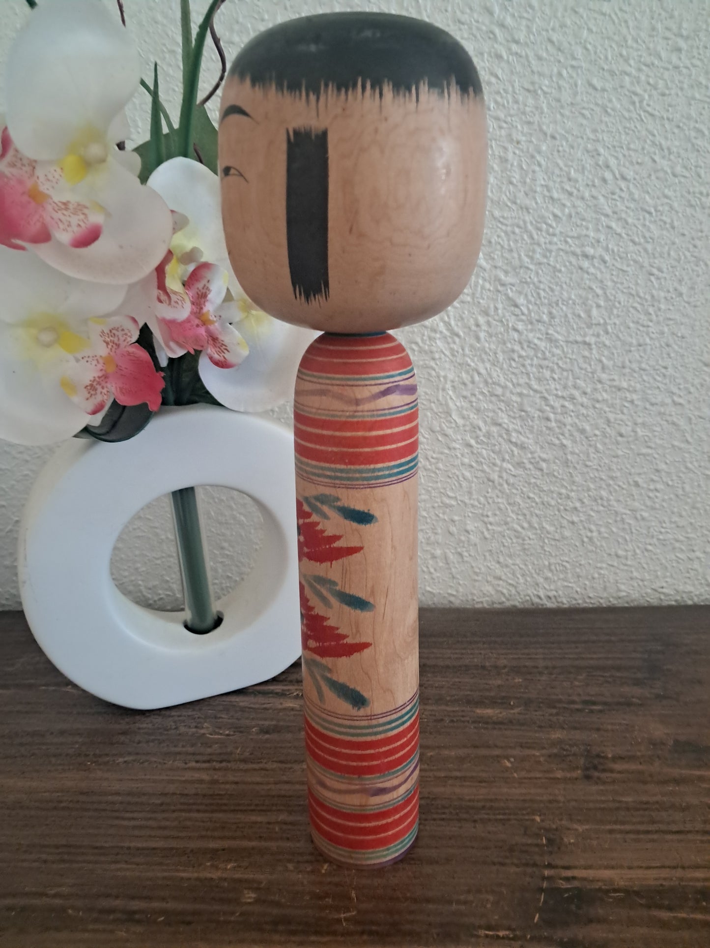 Vintage Hijori Kokeshi by Sato Bunkichi (1922-2008)- With rattle