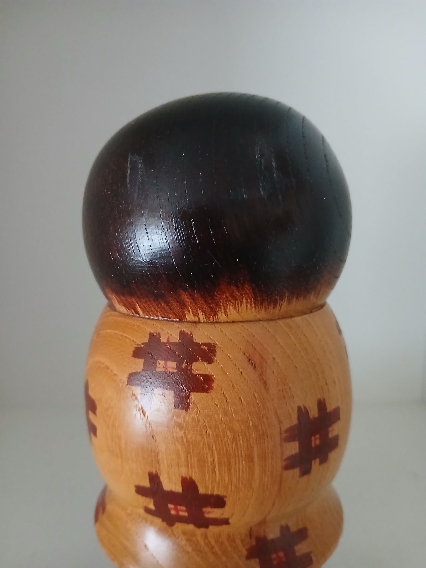 Rare Vintage Sosaku Kokeshi by Aoki Ryoka (1931-) 