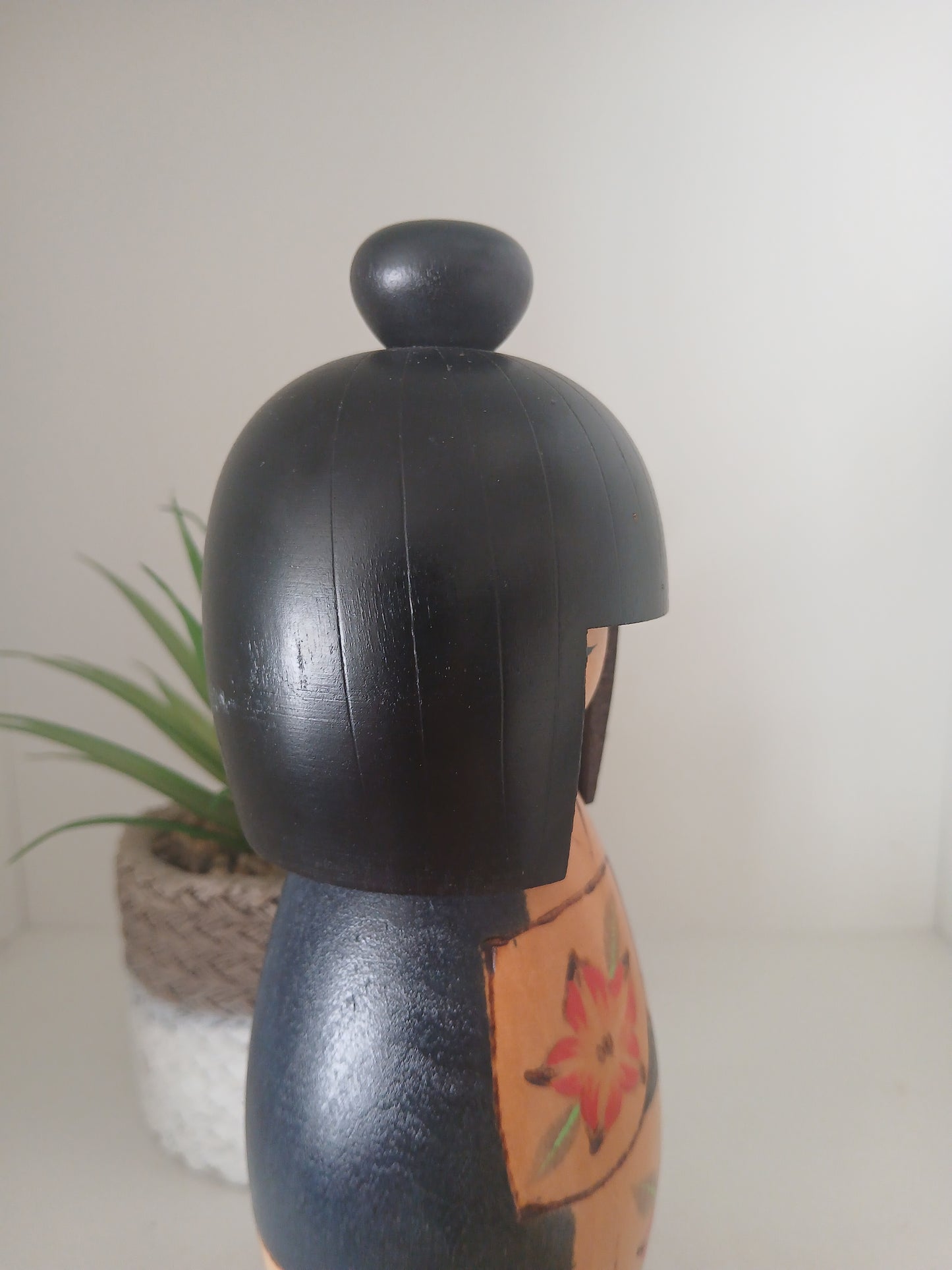Vintage creative kokeshi by Kishi Sadao (1932-1998)