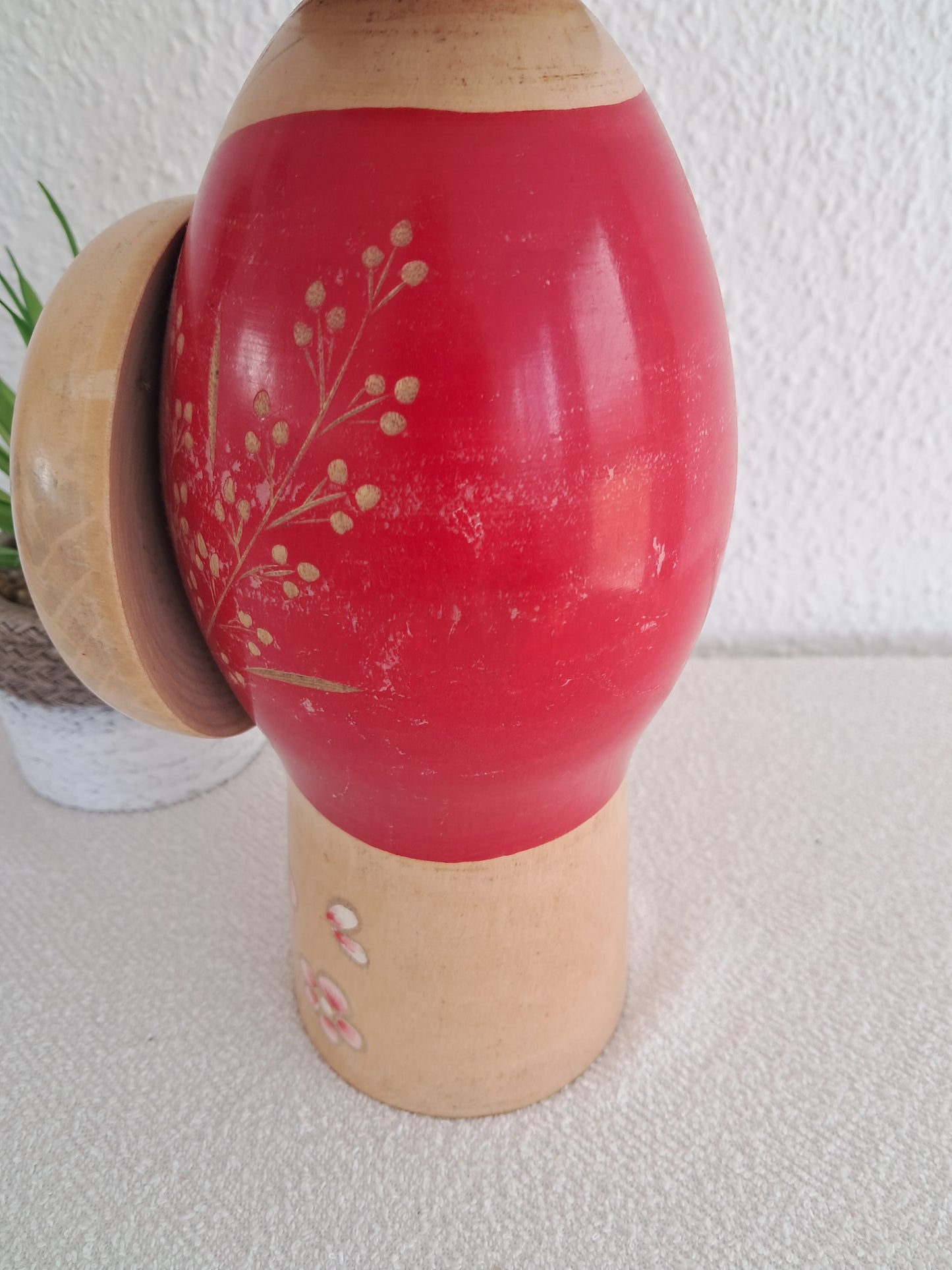 Beautiful big creative kokeshi by Kishi Sadao (1932-1998)