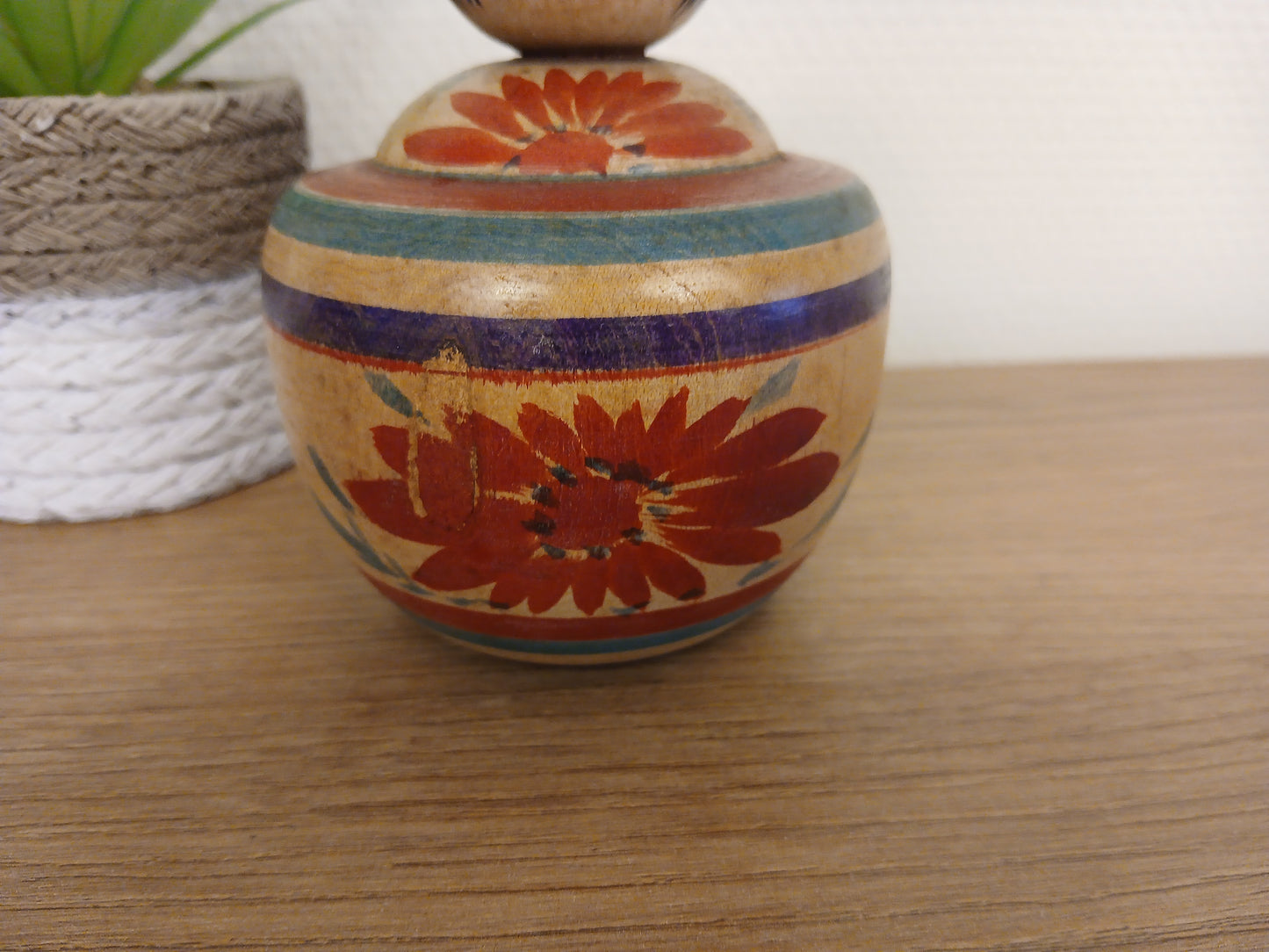 Vintage Ejiko kokeshi by Naoshi Okazaki (1911-1976) - Zaotakayu style