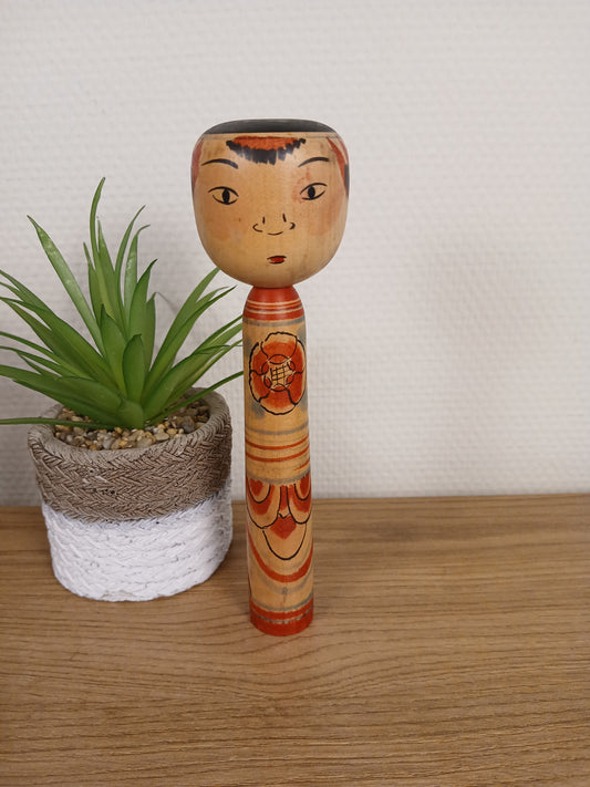 Traditional vintage Nakanosawa Kokeshi by Seya Juji (1924-2004)