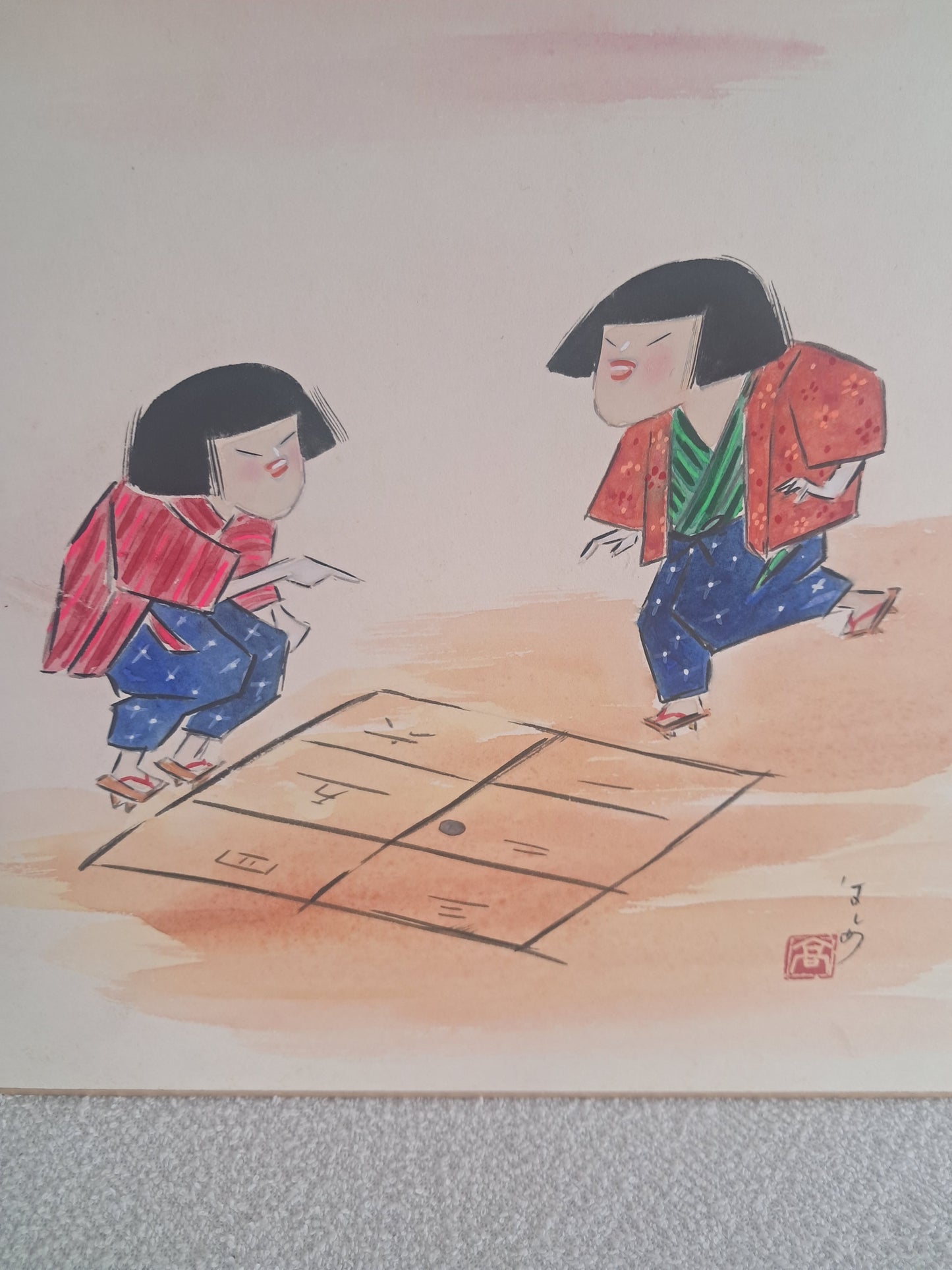 Rare Vintage painting by Prime minister award winner Takahashi Hajime (1918-2002)