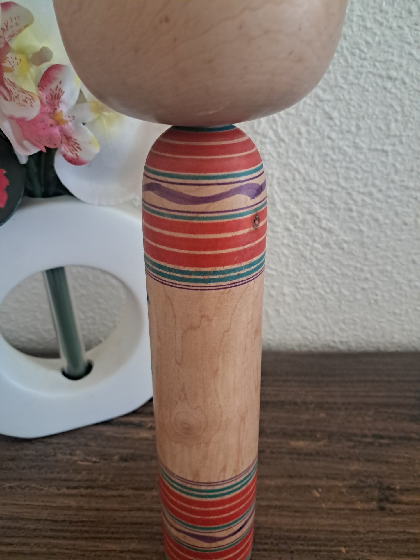 Vintage Hijori Kokeshi by Sato Bunkichi (1922-2008)- With rattle