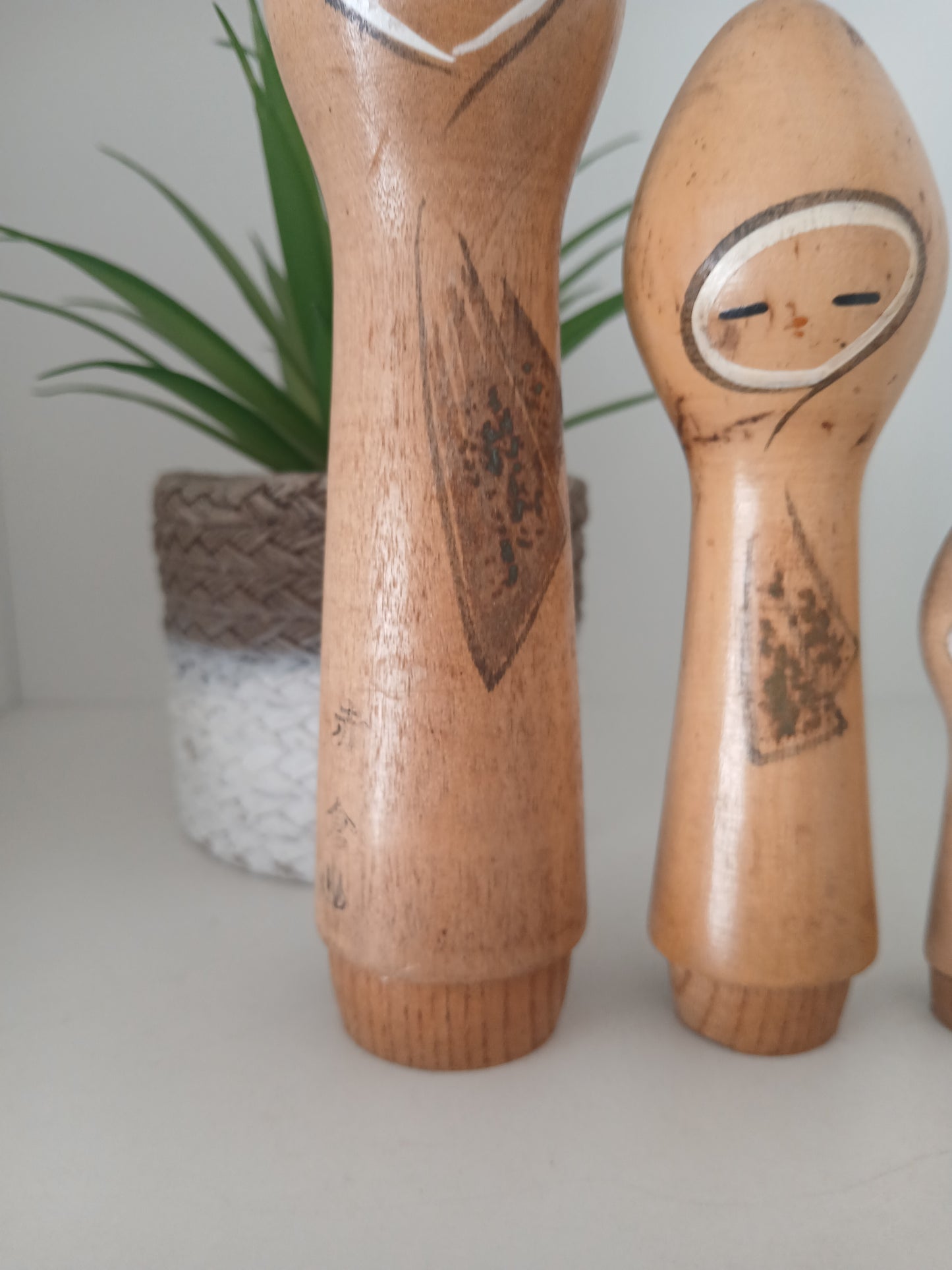 Vintage set of 3 creative kokeshi by Isamu Yamakawa