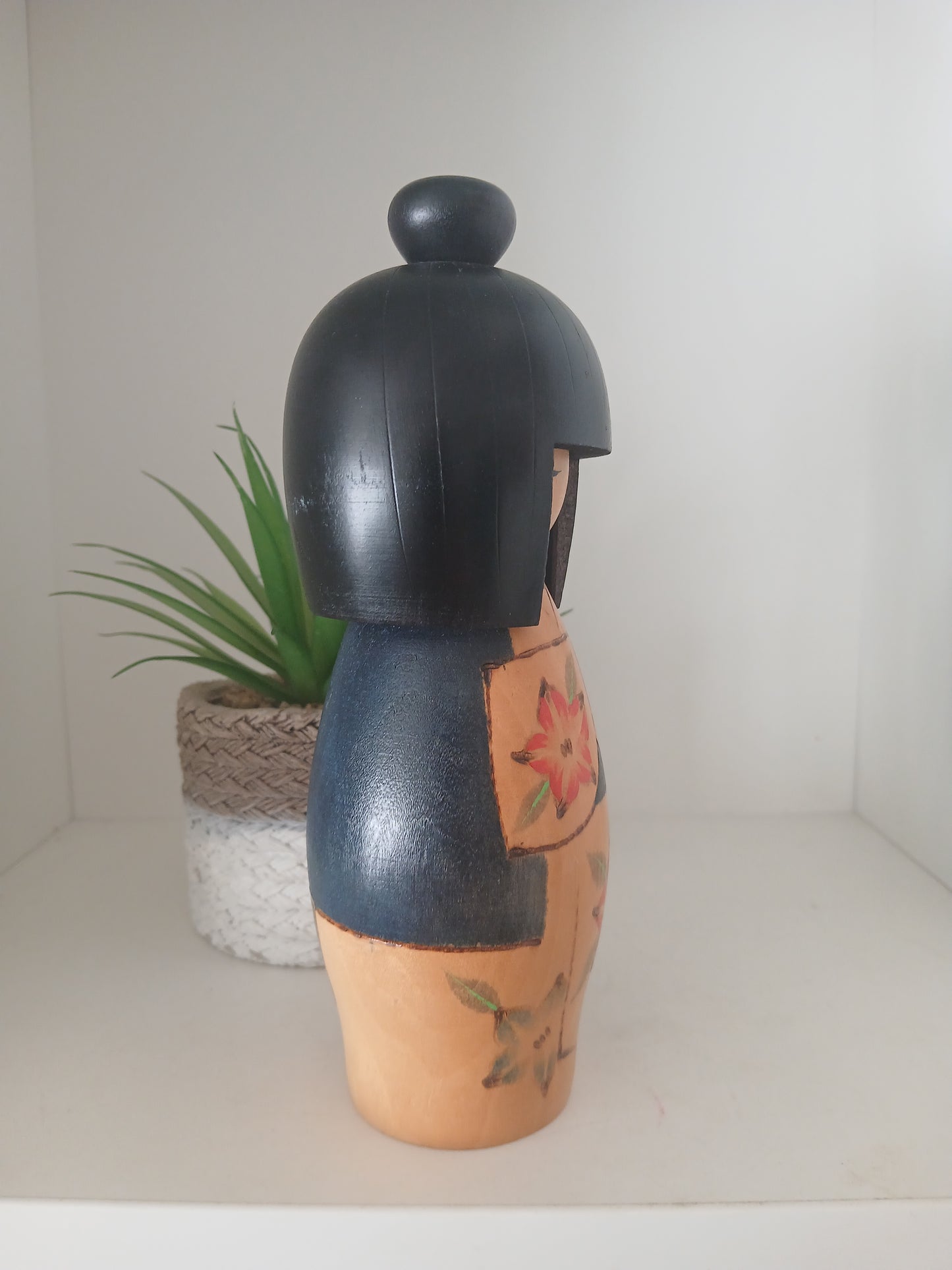 Vintage creative kokeshi by Kishi Sadao (1932-1998)