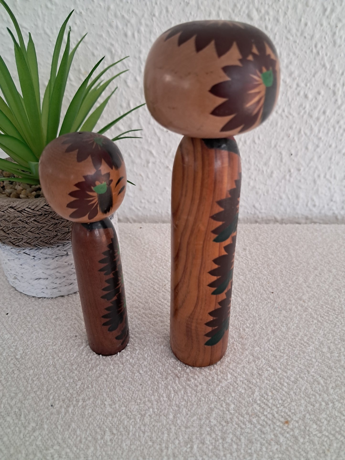 Set off two Rare Vintage Creative Kokeshi by Hitokura Masamkido