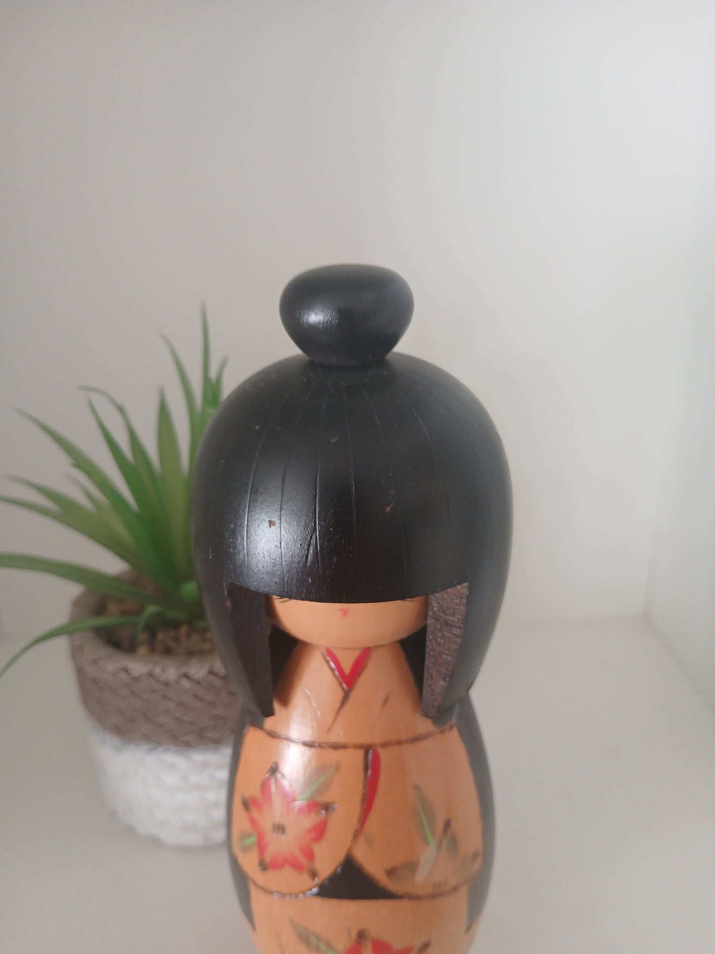 Vintage creative kokeshi by Kishi Sadao (1932-1998)