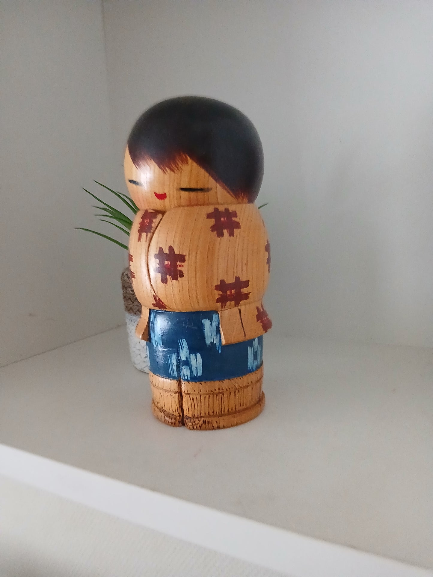Rare Vintage Sosaku Kokeshi by Aoki Ryoka (1931-) 