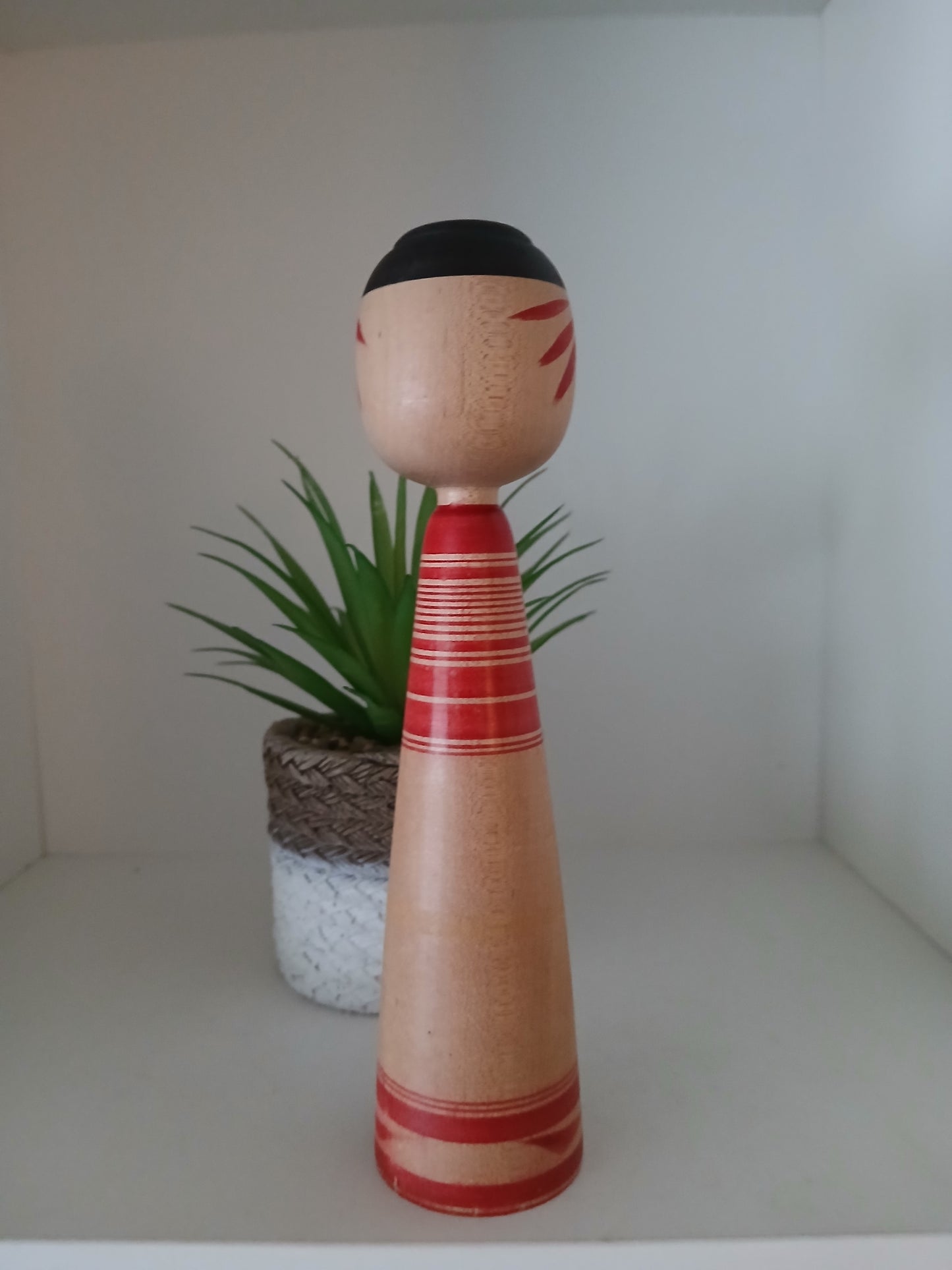 Vintage traditional Tsugaru kokeshi by Sato Nobu