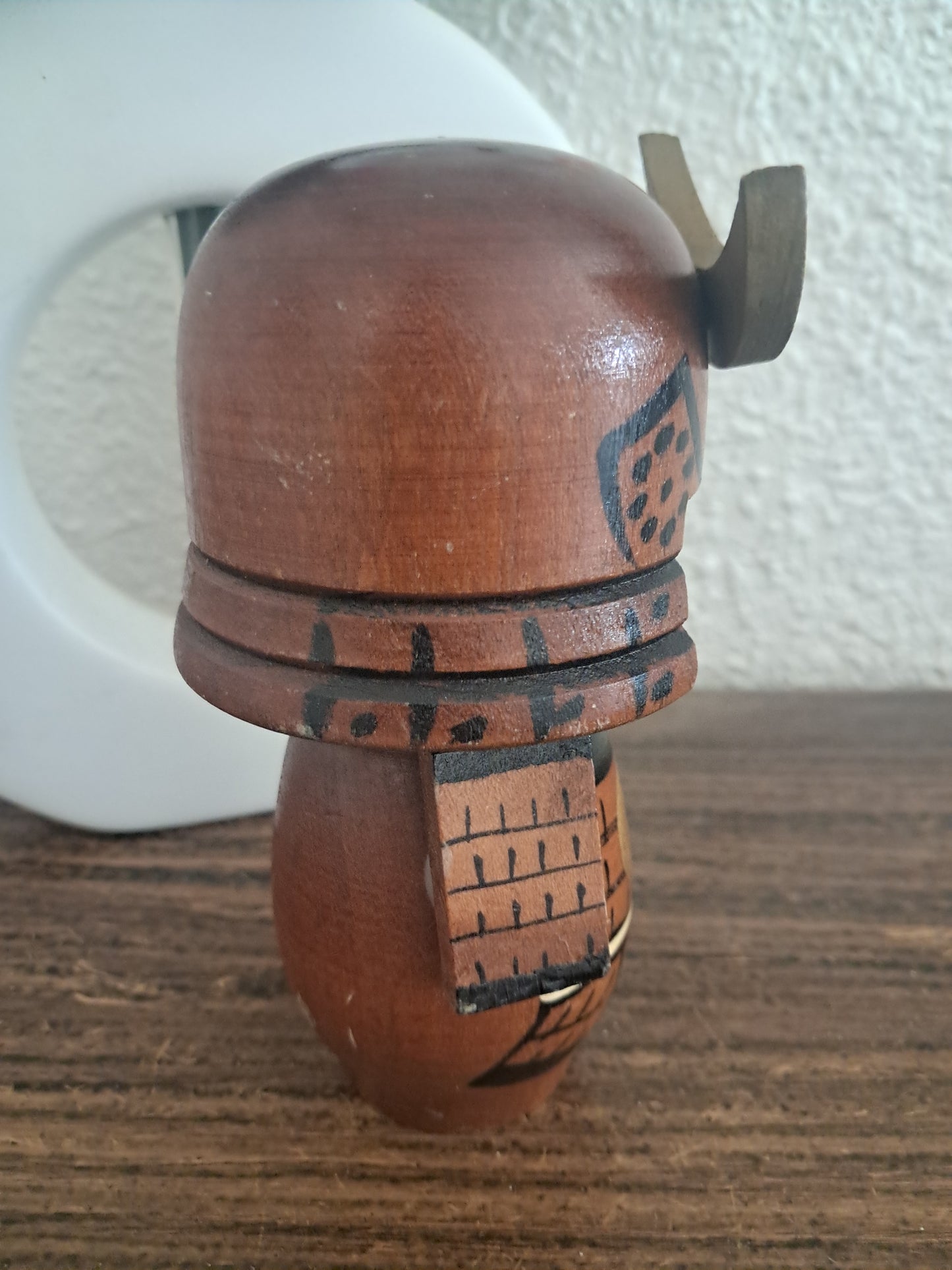 Vintage cute samurai kokeshi