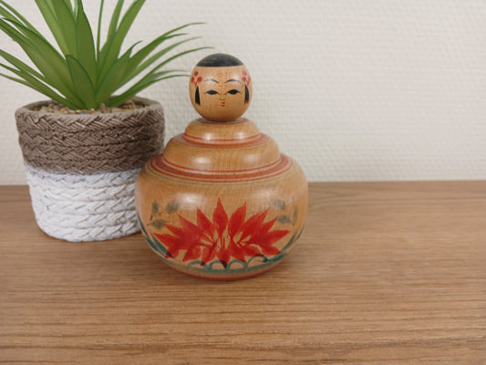 Vintage Ejiko kokeshi from the Nanbu strain by Igawa Takematsu (1925-)