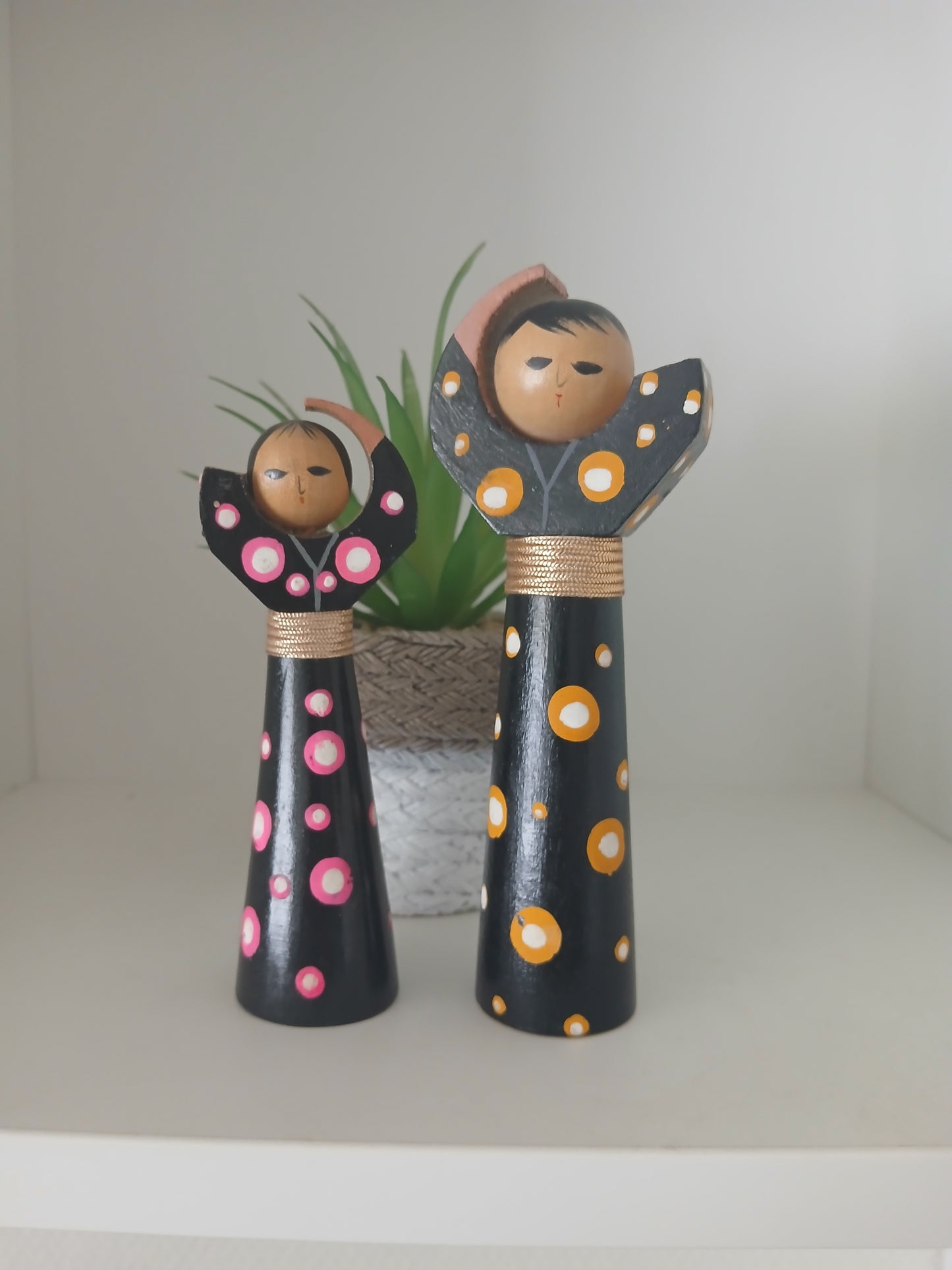 Lovely set creative kokeshi - Mother and child