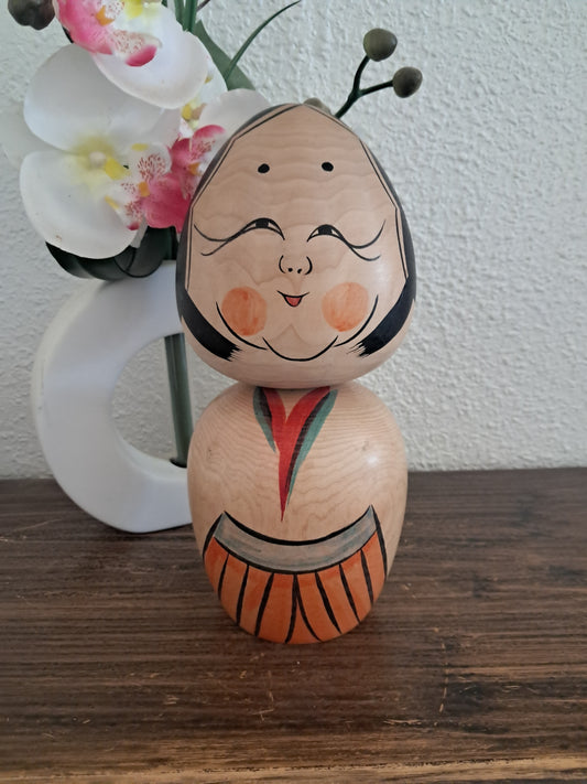 Rare Vintage chunky Kokeshi by Sato minoru (1932-1921)