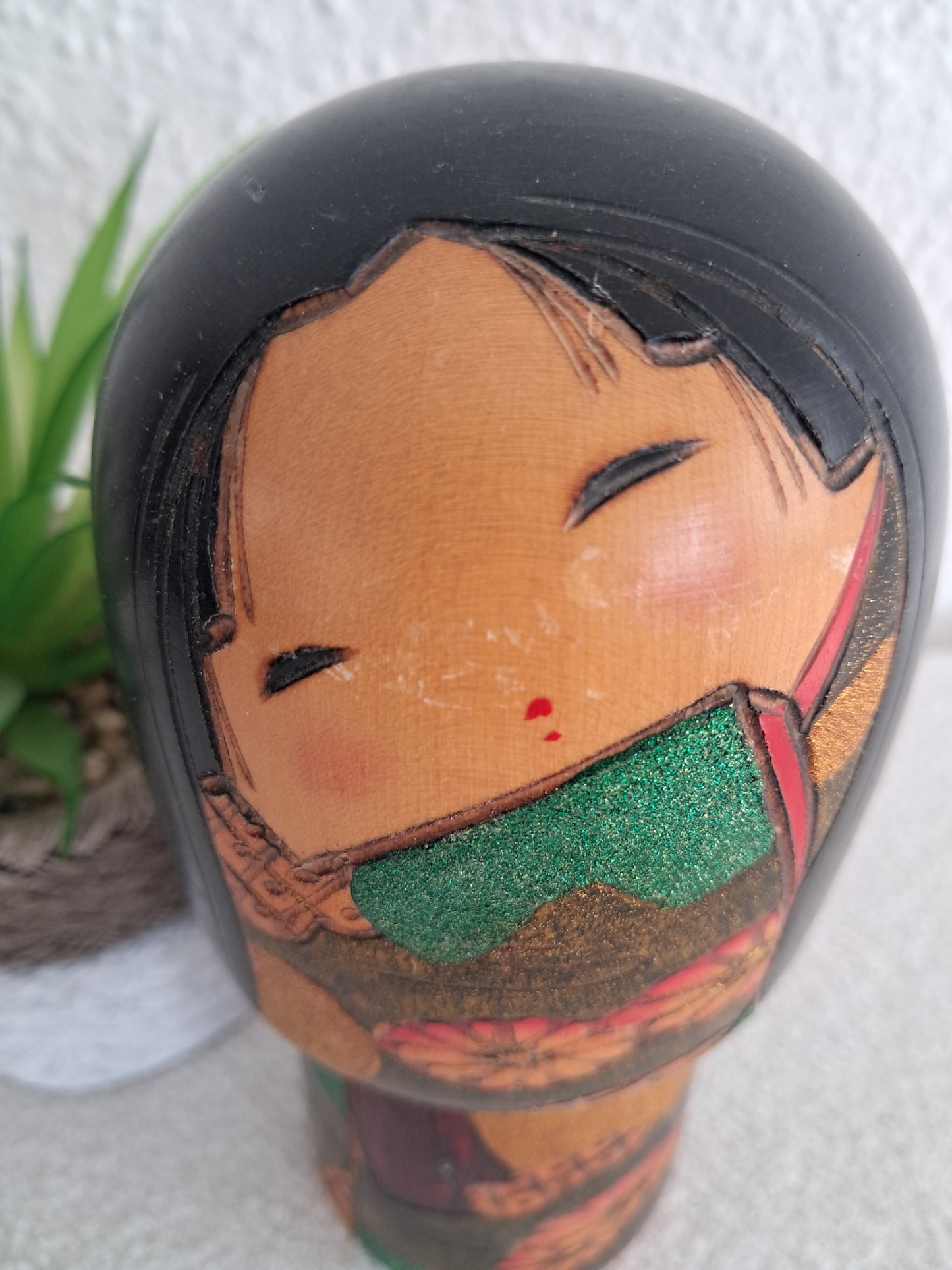 Beautiful creative Kokeshi made by Toshio Sekiguchi (1947-)