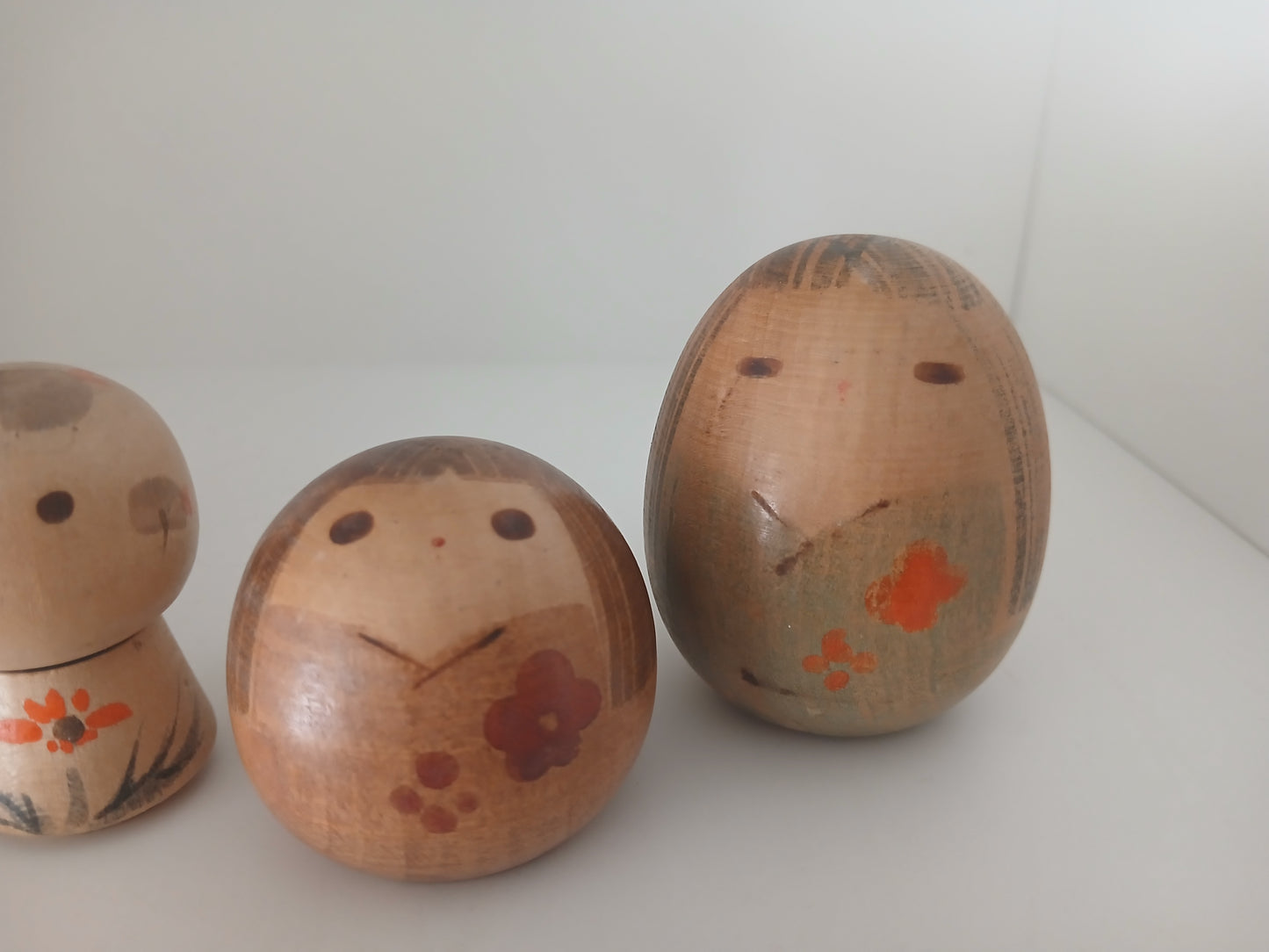 2 sets of vintage creative kokeshi by Yamanaka Sanpei