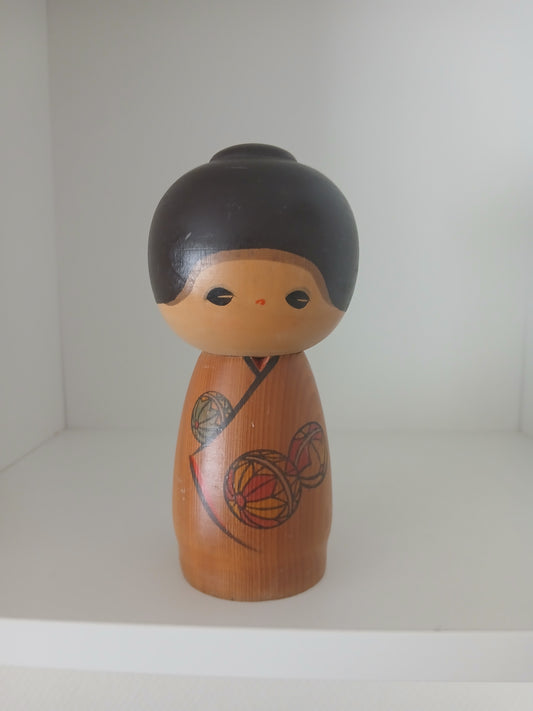 Vintage Sosaku kokeshi made by Kunio Miyagawa (1933-)
