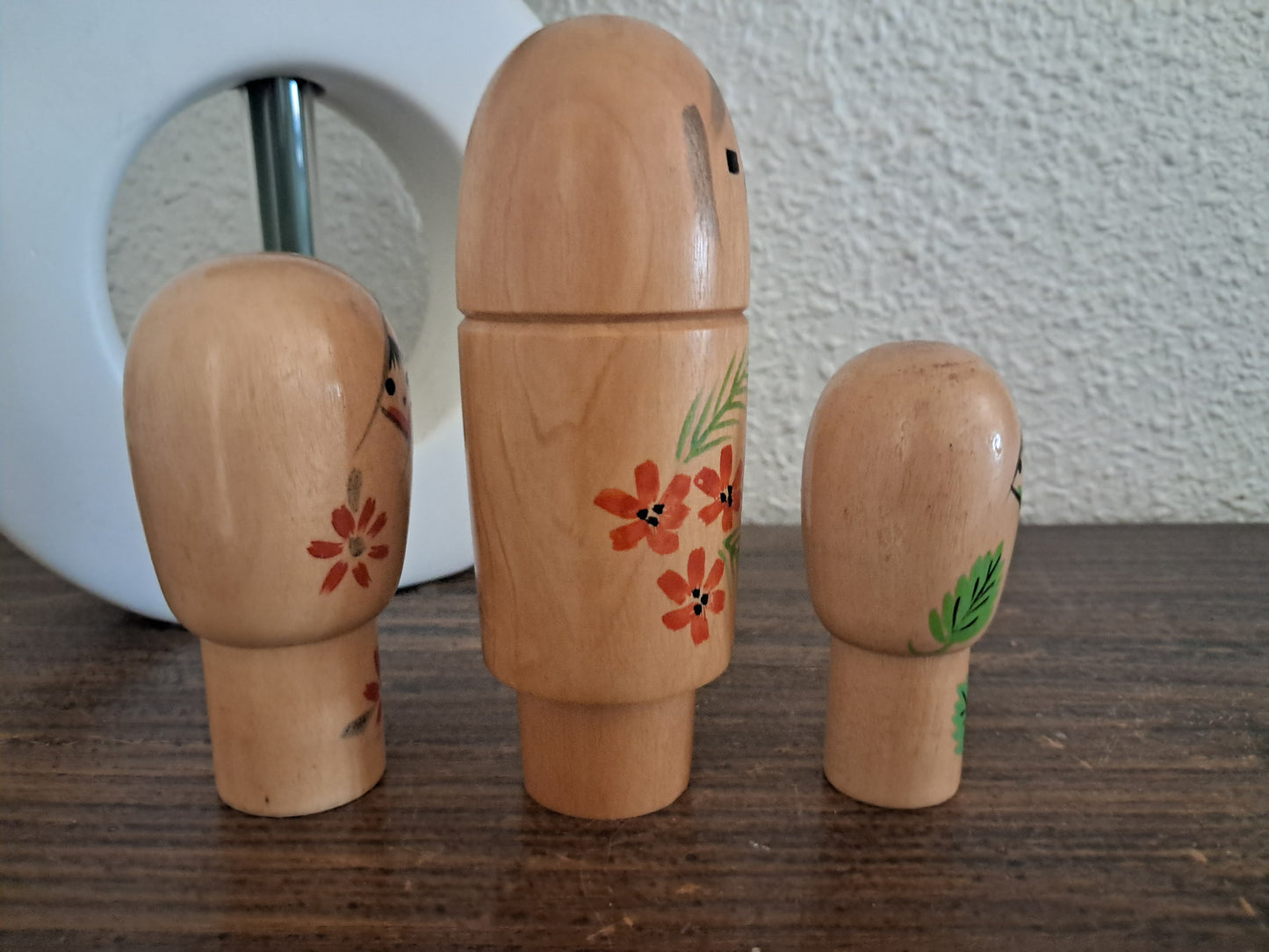 Cute set off 3 sosaku kokeshi