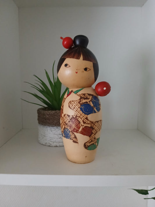 Rare Vintage Sosaku Kokeshi by Kato Tatsuo (1940-)