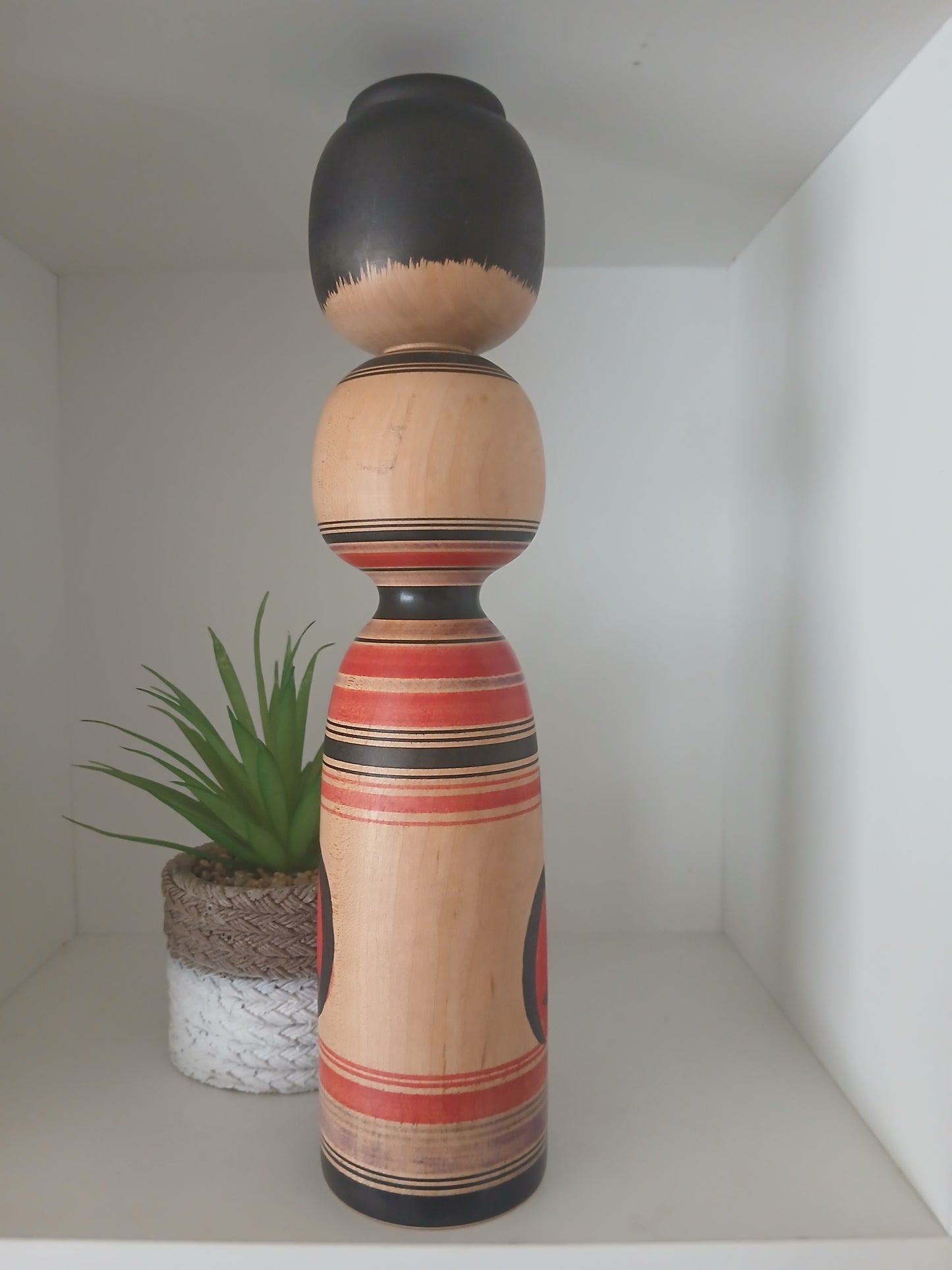Vintage Traditional Tsugaru Daruma Kokeshi by Abo Muchihide (1950-)