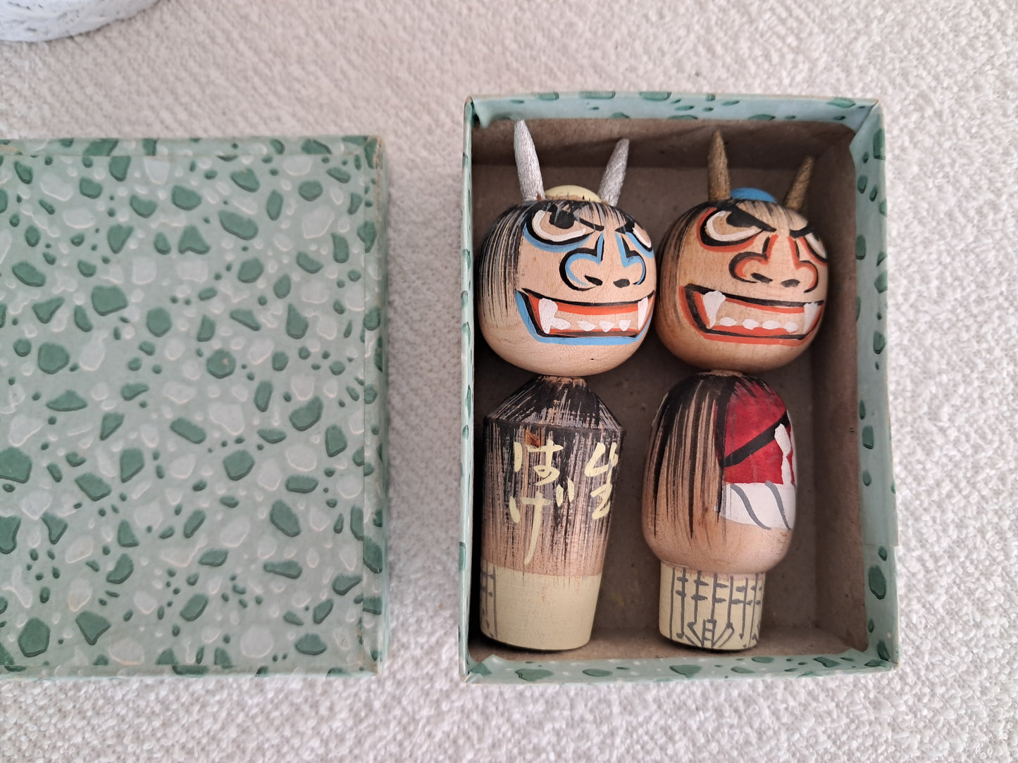 Set off oni kokeshi