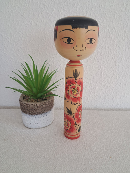 Rare Nakanosawa kokeshi by Honda Hiroshi（1934～2011）