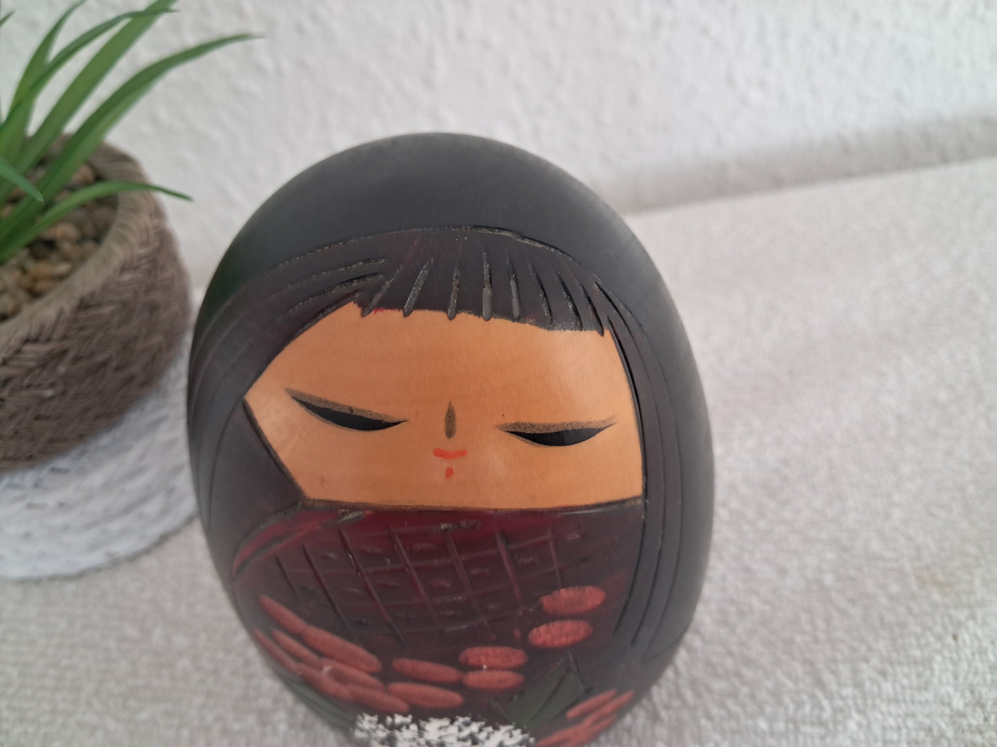 Vintage Sosaku kokeshi by female artisan Chieko