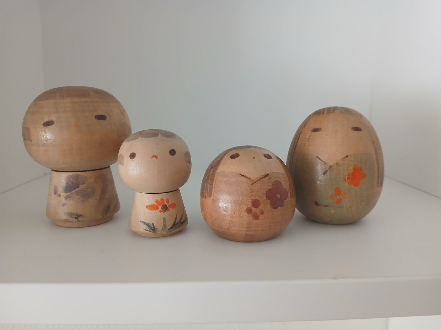 2 sets of vintage creative kokeshi by Yamanaka Sanpei