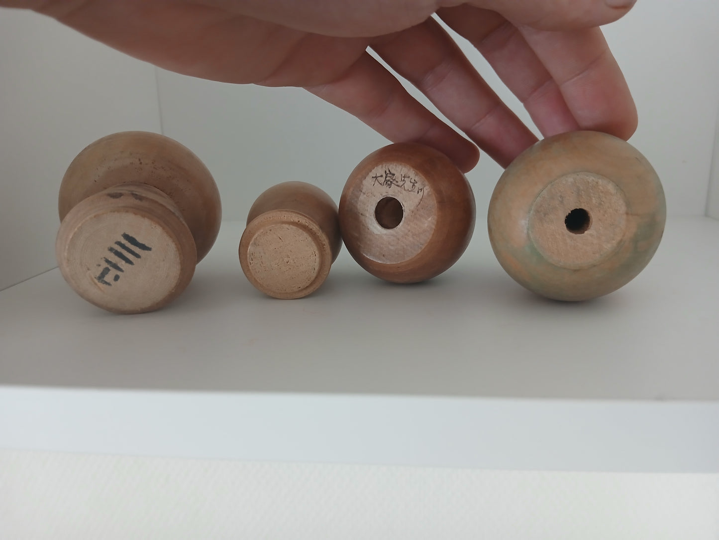2 sets of vintage creative kokeshi by Yamanaka Sanpei