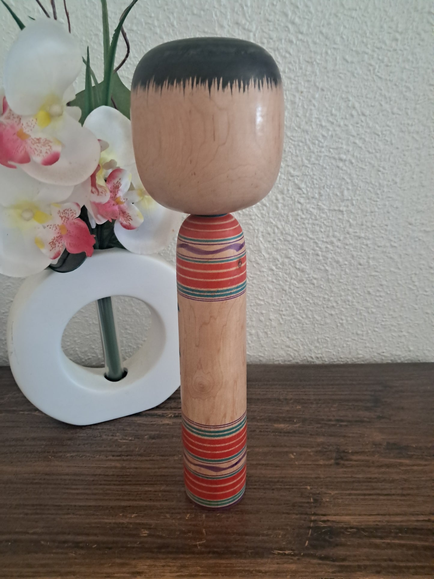 Vintage Hijori Kokeshi by Sato Bunkichi (1922-2008)- With rattle