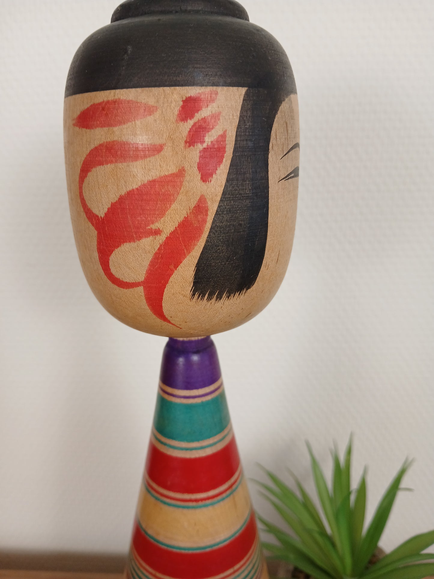 Big vintage traditional Tsugaru kokeshi by Zenni Sato (1925-1985)