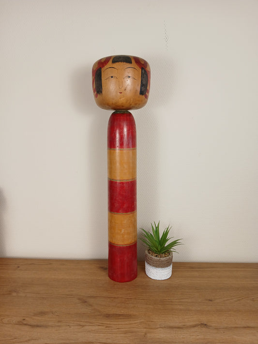 XXL vintage Tsuchiyu kokeshi by Chuzo Takahashi - 62cm - 3kg - 1967