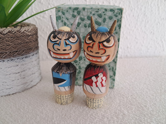 Set off oni kokeshi