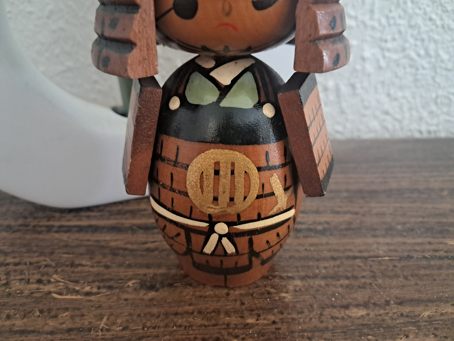 Vintage cute samurai kokeshi