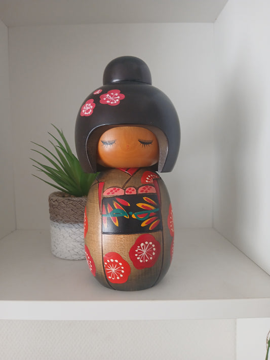 Vintage chunky Gumma Kokeshi By Miyashita Hajime (1940-) - 1985
