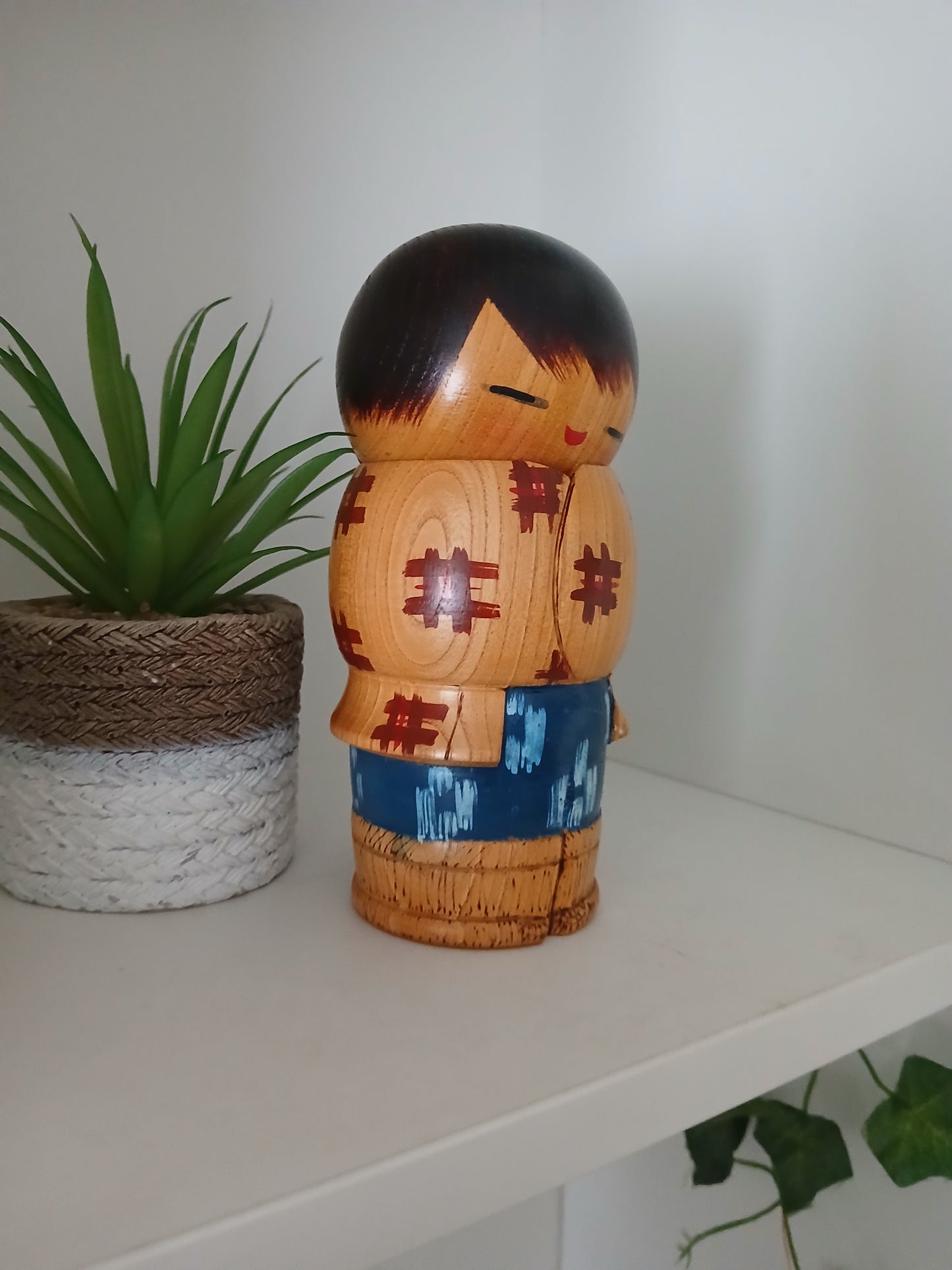 Rare Vintage Sosaku Kokeshi by Aoki Ryoka (1931-) 