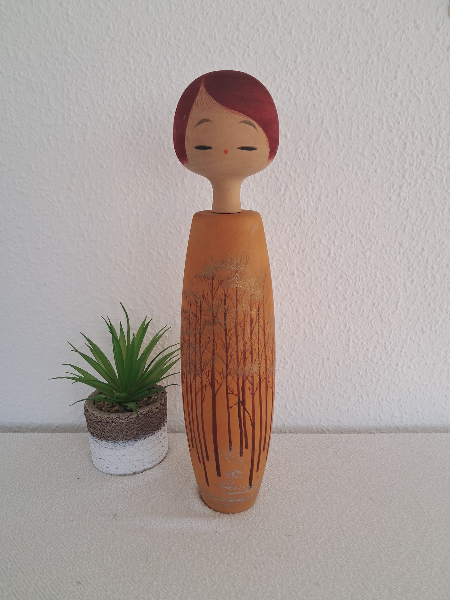 Rare Exclusive creative XL kokeshi by female artist Aoki Ryoka - 38cm