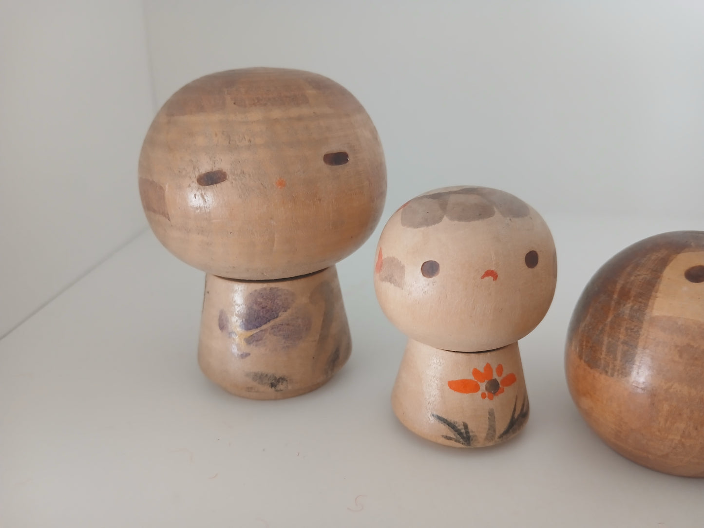 2 sets of vintage creative kokeshi by Yamanaka Sanpei