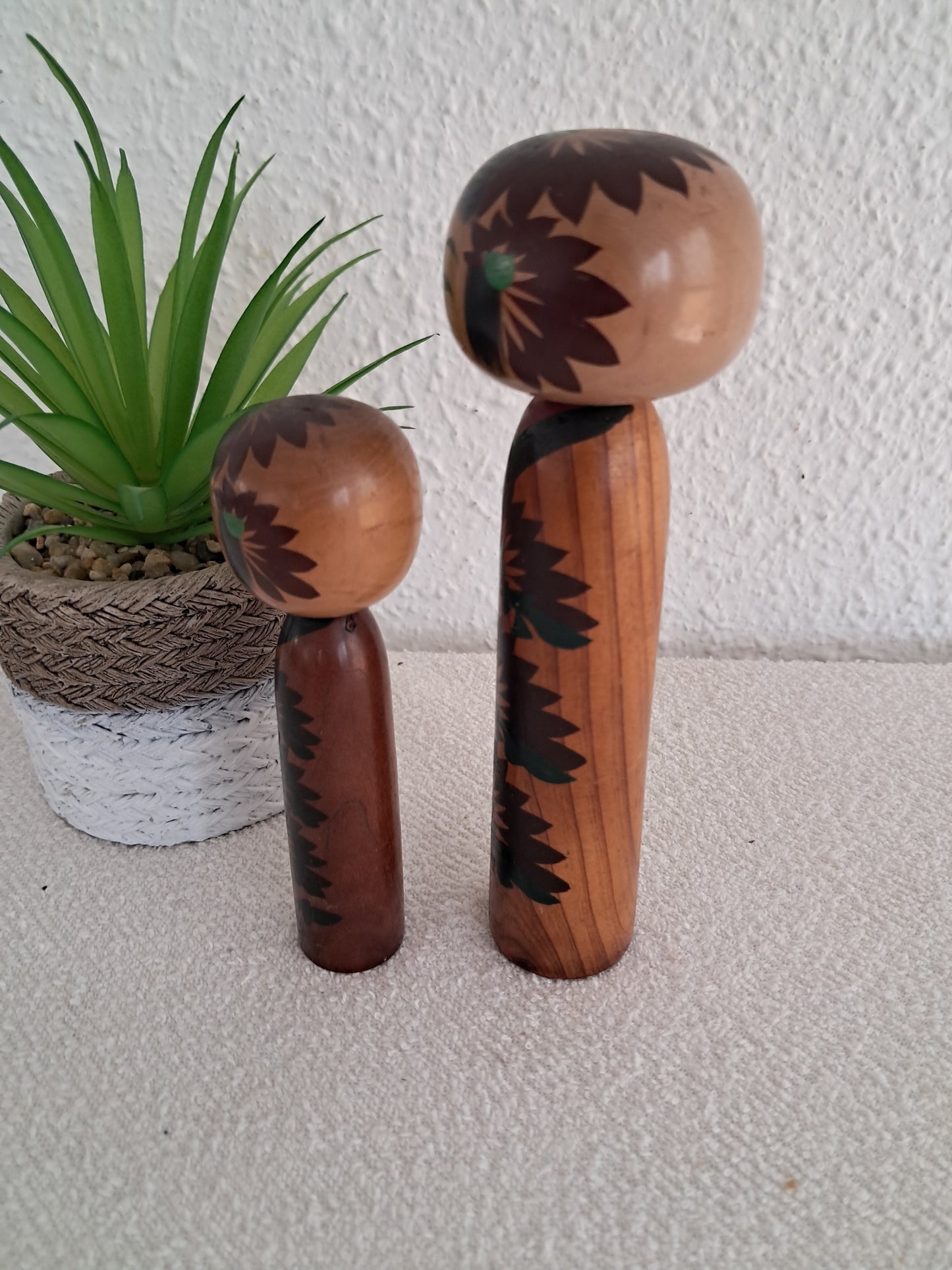 Set off two Rare Vintage Creative Kokeshi by Hitokura Masamkido