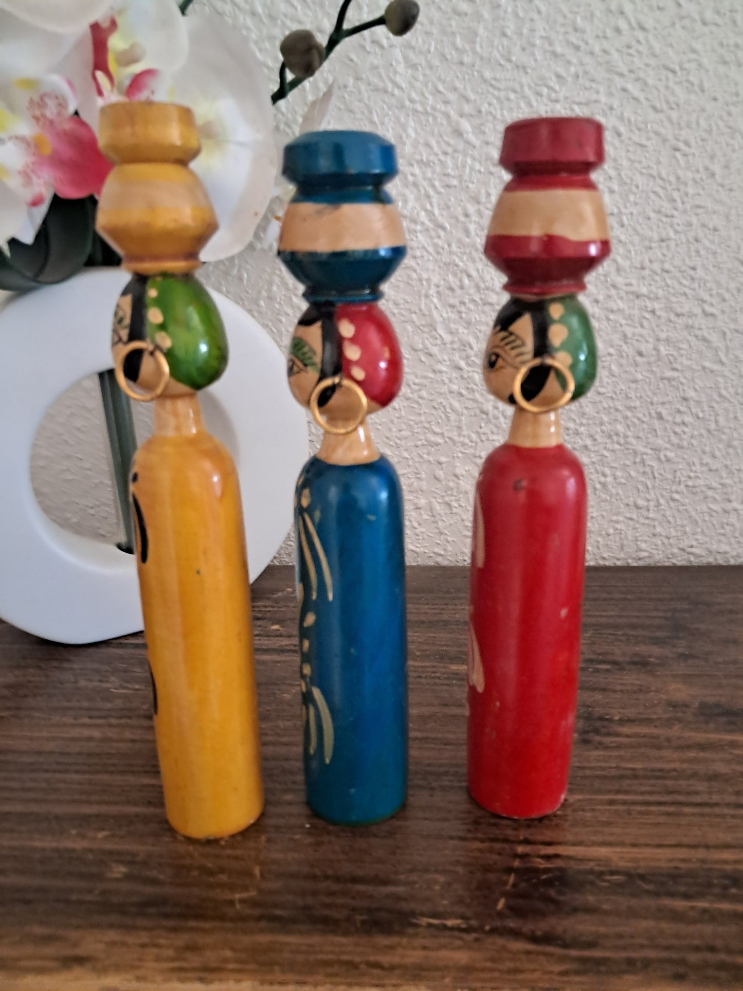 Set off 3 creative kokeshi