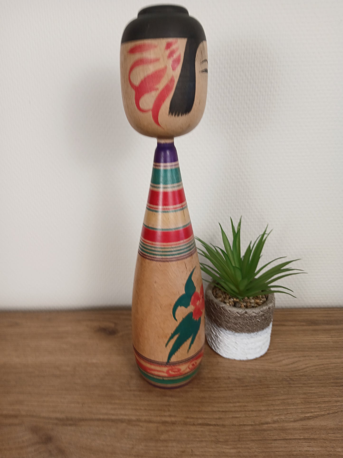 Big vintage traditional Tsugaru kokeshi by Zenni Sato (1925-1985)