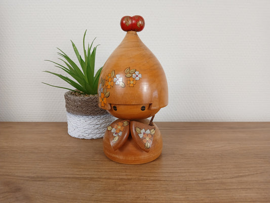 Vintage creative kokeshi by Yajima Suihou (1915-)