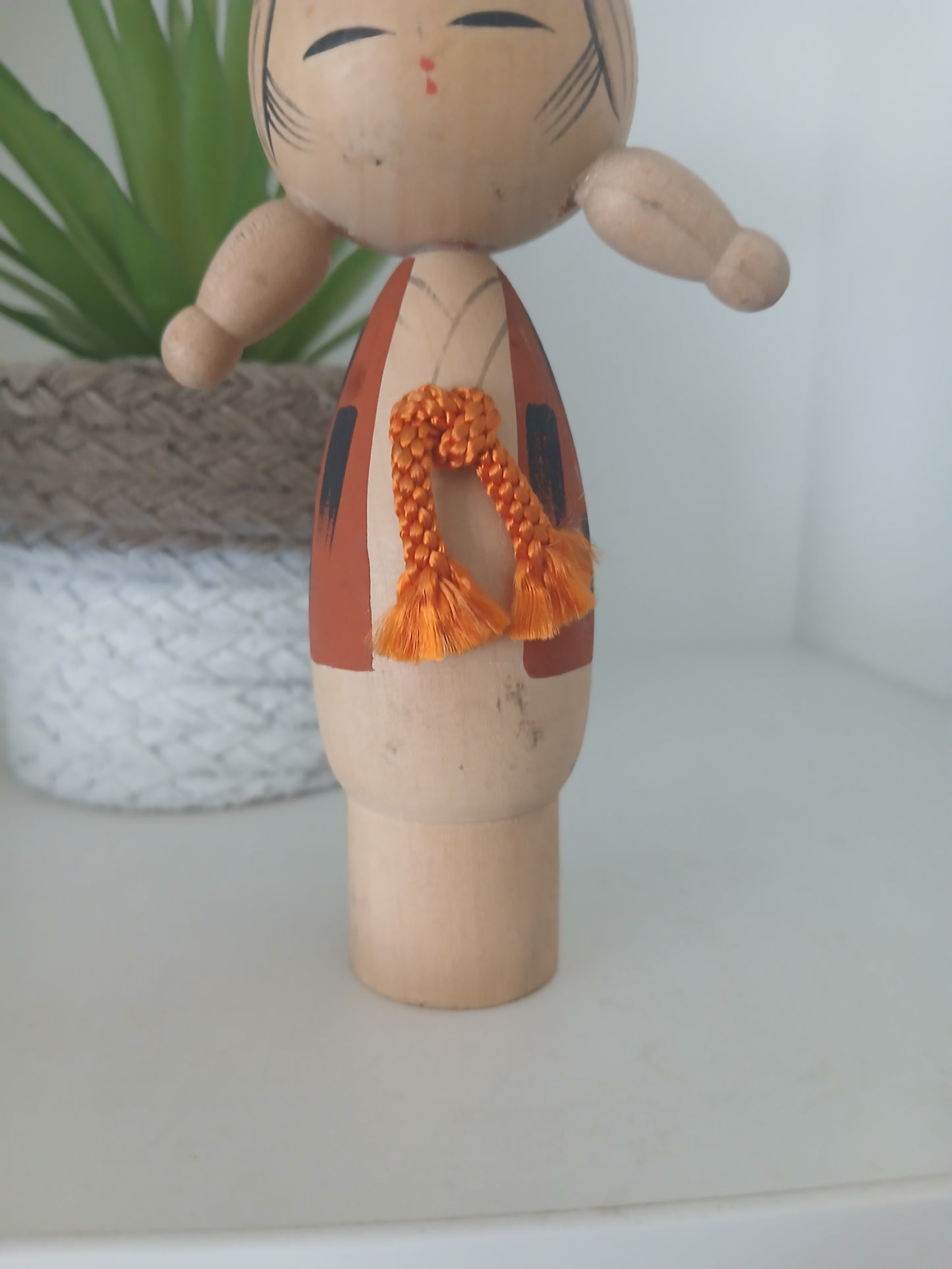 Cute creative kokeshi with lovely pigtails